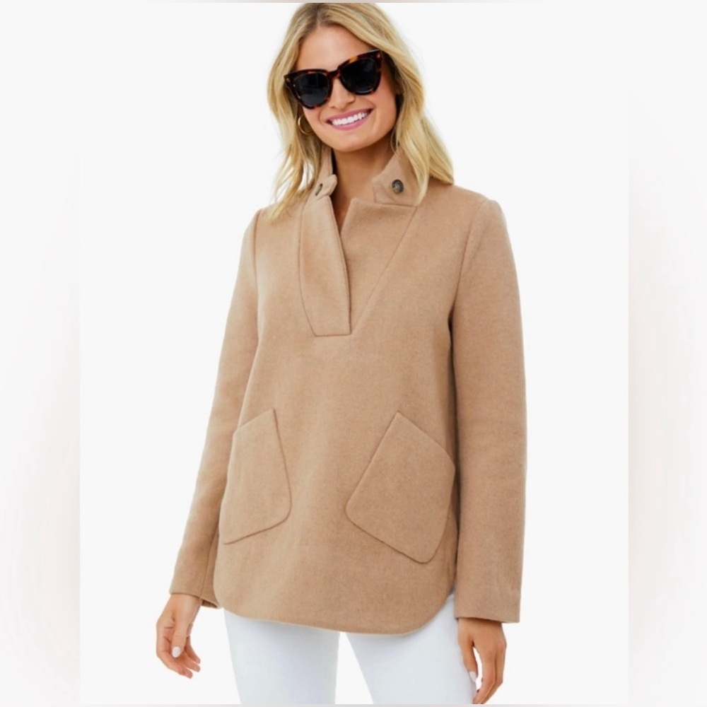 EUC Tuckernuck Wool Camel Emerson Popover Pullover Coat